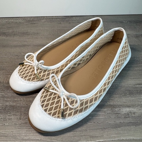 AEROSOLES Palma White Mesh Ballet flats size 6 $89 IMMACULATE - Picture 3 of 11